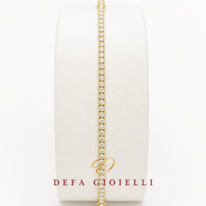 Bracciale tennis in oro giallo con diamanti - E-commerce