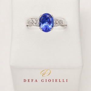 Anello in oro bianco 18 kt con tanzanite e diamanti - E-commerce