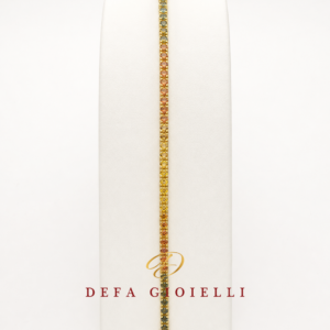 Bracciale tennis in oro giallo 18 kt con zaffiri - E-commerce